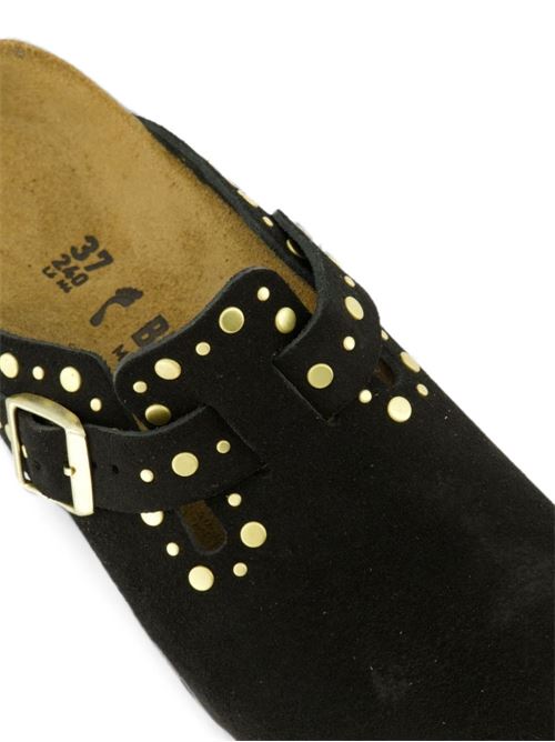 Sabot Birkenstock Boston Rivets nero in pelle scamosciata con borchie metalliche BIRKENSTOCK | BOSTON1030491