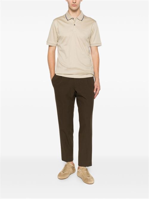 Polo uomo BOSS sabbia con bordini a contrasto BOSS | 50469360286