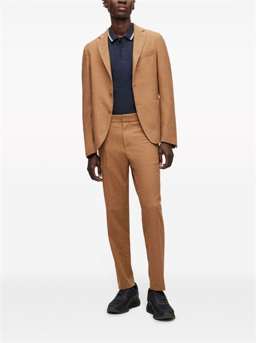 Polo uomo BOSS navy con bordini a contrasto BOSS | 50469360404