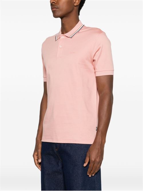 Polo uomo BOSS rosa con bordini a contrasto BOSS | 50469360686