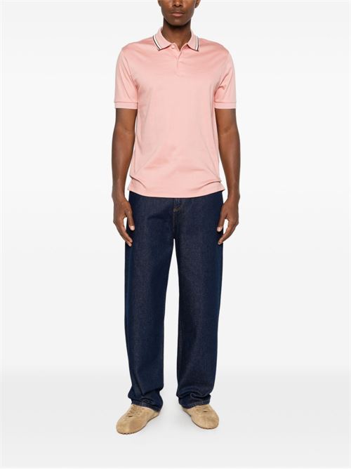 Polo uomo BOSS rosa con bordini a contrasto BOSS | 50469360686
