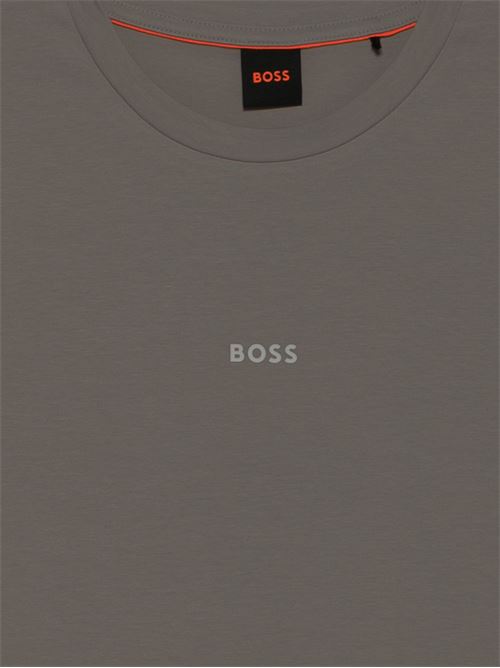 T-shirt uomo BOSS sabbia con logo centrale BOSS | 50473278070