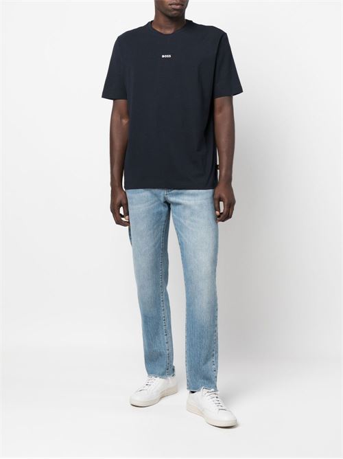 T-shirt uomo manica corta navy BOSS | 50473278404