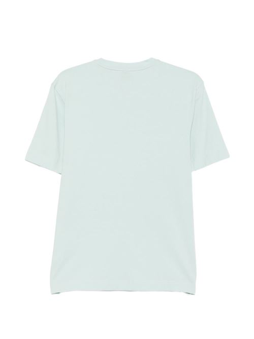 T-shirt uomo BOSS azzurro acqua con logo centrale BOSS | 50473278447