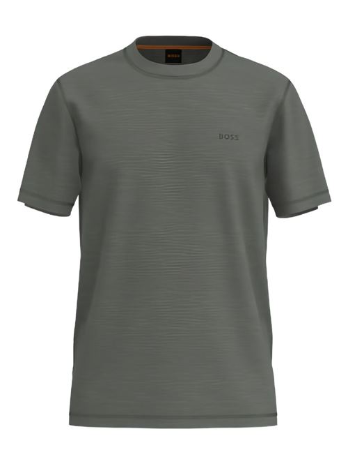 T-shirt uomo manica corta verde militare BOSS | 50508243076