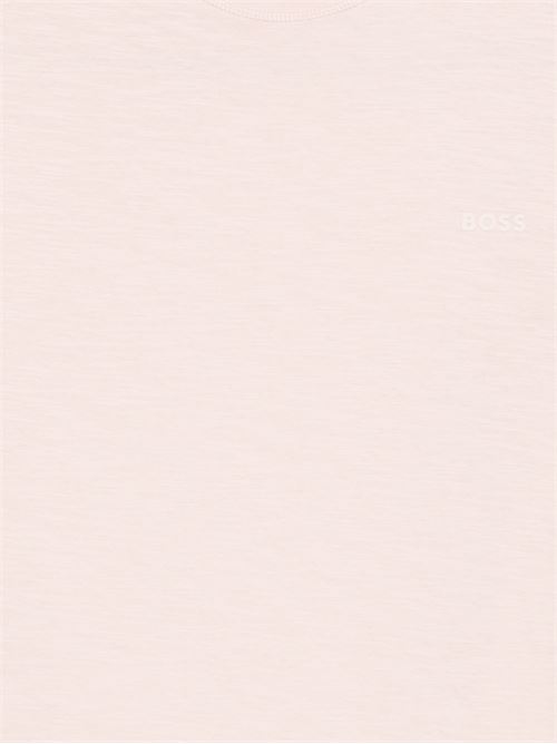 T-shirt uomo BOSS rosa con logo effetto fiammata BOSS | 50508243690
