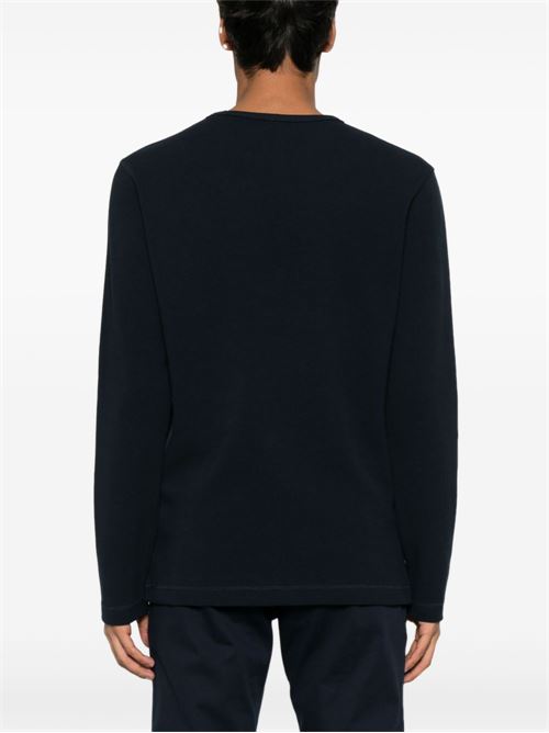 Felpa uomo girocollo blu con lavorazione in rilievo BOSS | 50520725404