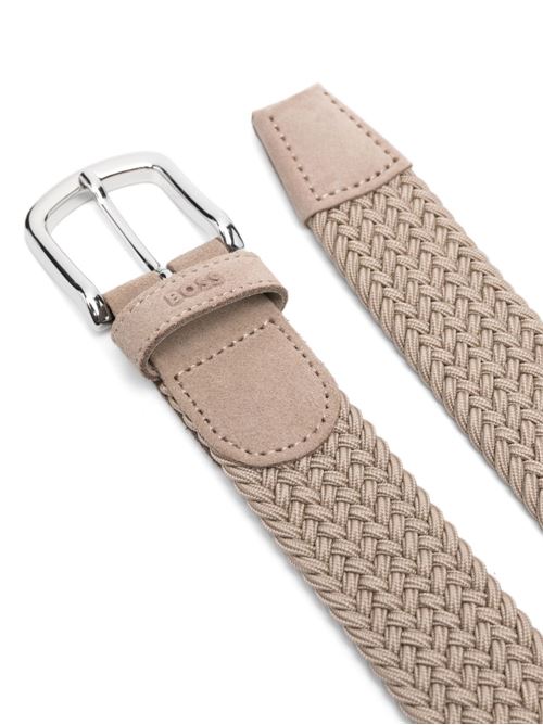 Cintura uomo intrecciata sabbia BOSS | 50537169230
