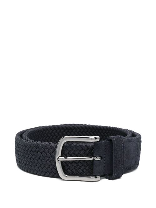 Cintura uomo intrecciata navy BOSS | 50537169401