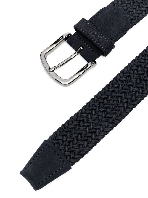 Cintura uomo intrecciata navy BOSS | 50537169401