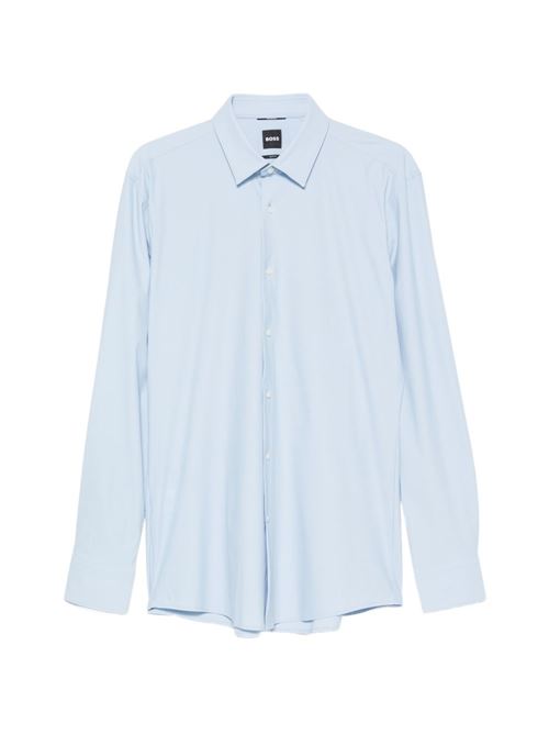 Camicia uomo BOSS Hank Performance celeste slim fit BOSS | 50555747450
