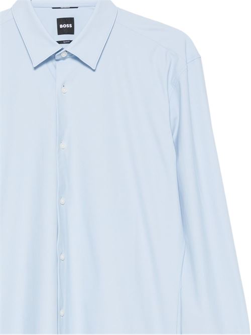 Camicia uomo BOSS Hank Performance celeste slim fit BOSS | 50555747450