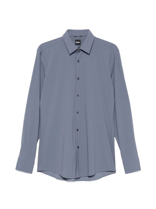 Camicia uomo BOSS Hank Performance blu slim fit BOSS | 50555747466