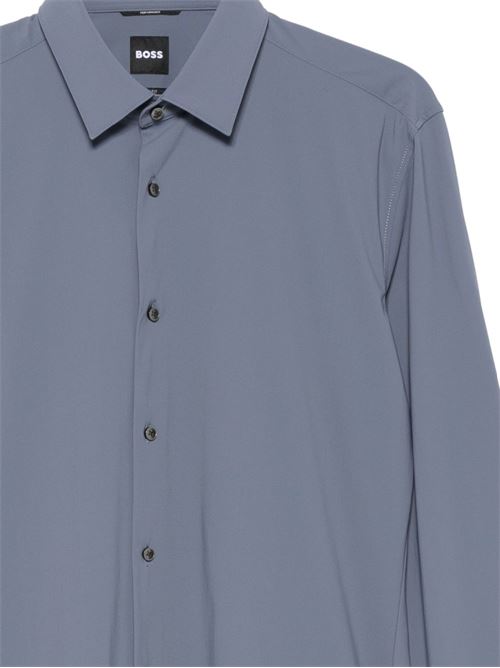 Camicia uomo BOSS Hank Performance blu slim fit BOSS | 50555747466