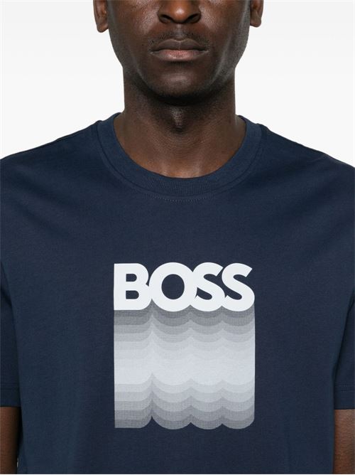 T-shirt uomo manica corta con stampa BOSS | 50556009464
