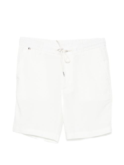 Bermuda uomo BOSS Kane in lino bianco con coulisse BOSS | 50557537100