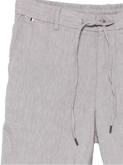 Bermuda uomo BOSS Kane in lino lilla con coulisse BOSS | 50557537510