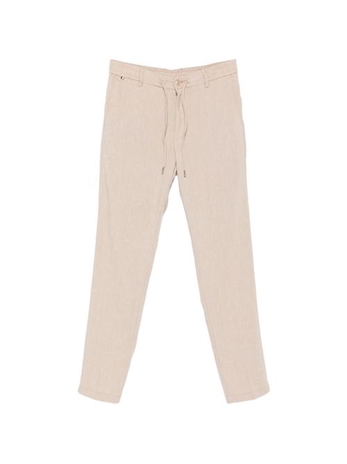 Pantalone uomo Boss sabbia in lino BOSS | 50557859286