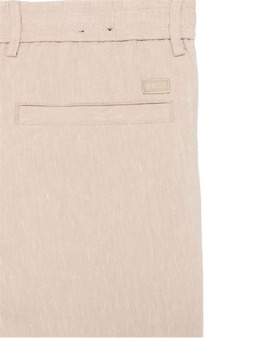 Pantalone uomo Boss sabbia in lino BOSS | 50557859286