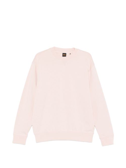 Felpa Boss uomo girocollo rosa BOSS | 50559219690