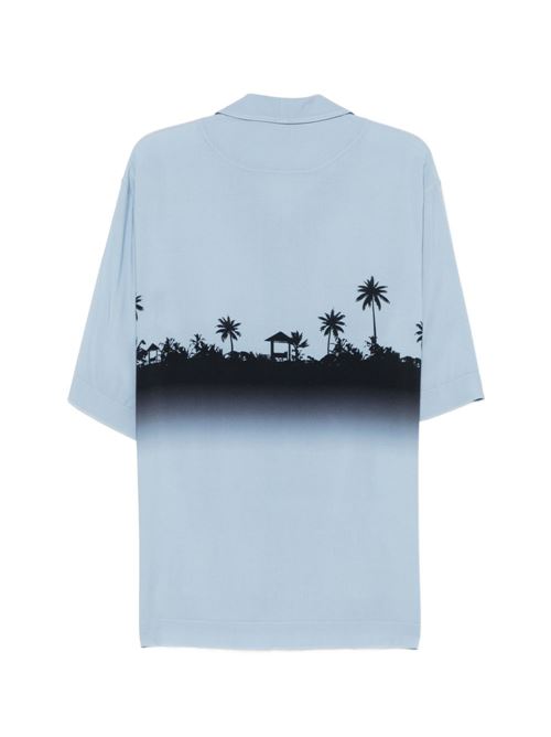 Costume uomo BOSS celeste con stampa palme bicolore BOSS | 50559633458