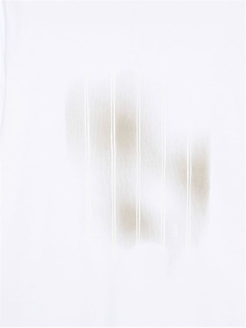 T-shirt uomo manica corta bianca con stampa BOSS | 50559754101