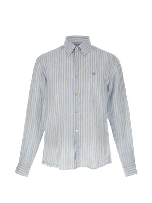 Camicia uomo Boss rigata celeste modello H-Liam BOSS | 50560595450