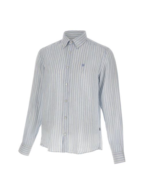 Camicia uomo Boss rigata celeste modello H-Liam BOSS | 50560595450