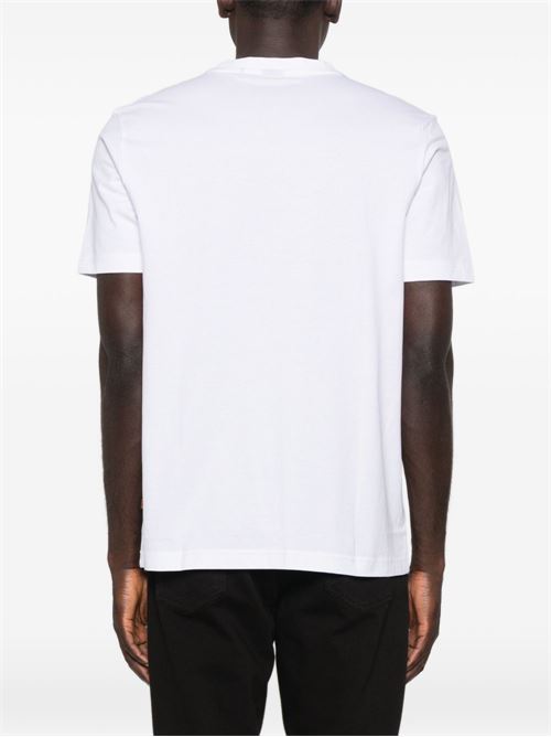 T-shirt uomo Boss manica corta bianca con stampa BOSS | 50561846100