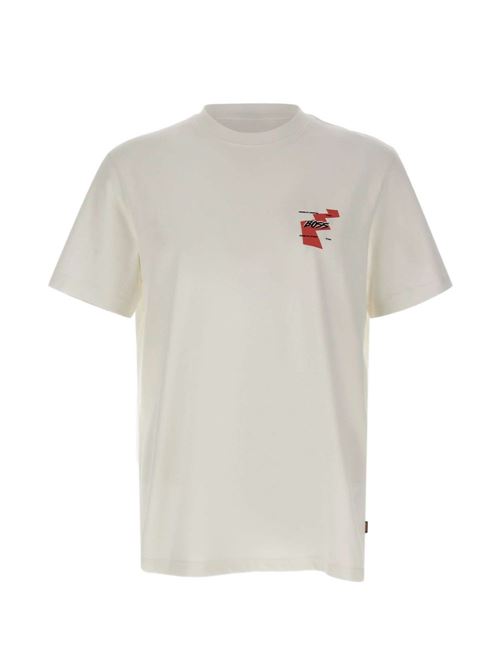 T-shirt uomo Boss mezza manica bianca con stampa windusrf BOSS | 50561872101