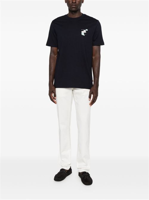 T-shirt Boss uomo manica corta nera con stampa BOSS | 50561872404