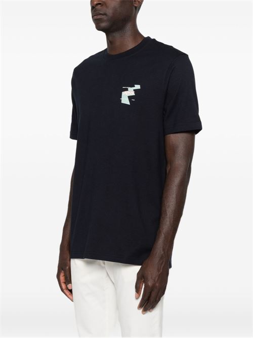 T-shirt Boss uomo manica corta nera con stampa BOSS | 50561872404