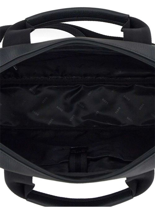 Borsa uomo BOSS porta documenti nera effetto martellato BOSS | 50562932001
