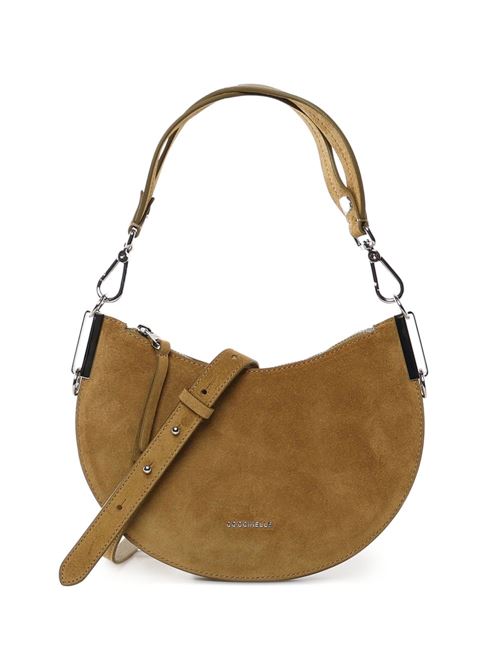 Borsa donna Coccinelle mezza luna piccola beige in suede COCCINELLE | E1QKG130301G43