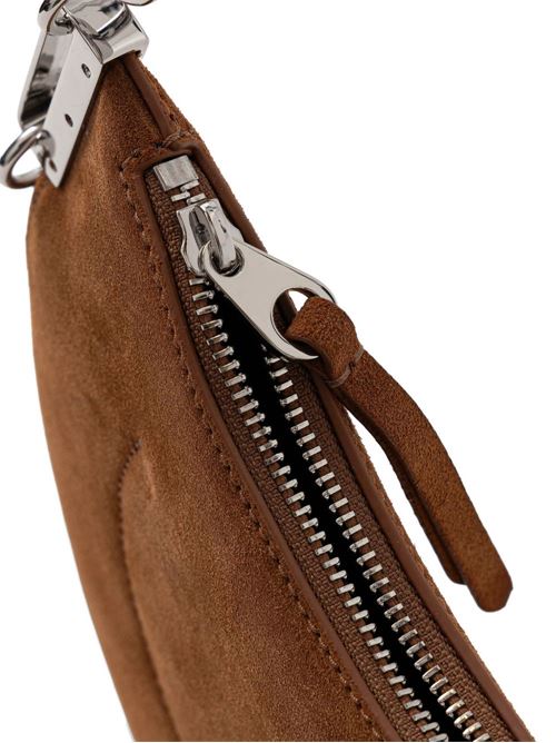 Borsa donna Coccinelle mezza luna small in suede cognac COCCINELLE | E1QKG130301W11