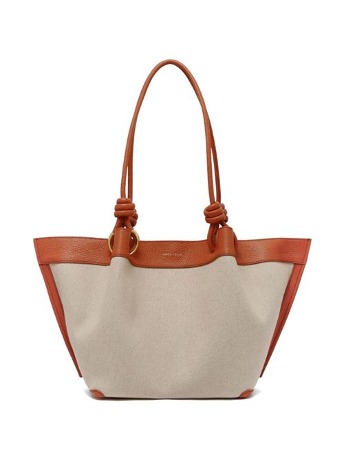 Borsa donna Coccinelle shopping canvas sabbia e arancio COCCINELLE | E1U06110201822