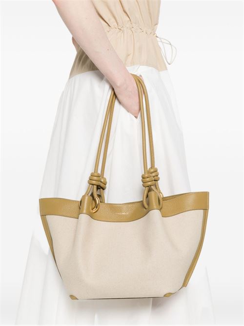 Borsa donna Coccinelle shopping canvas sabbia e beige COCCINELLE | E1U06110201824