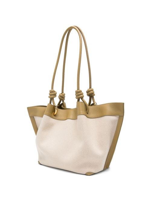Borsa donna Coccinelle shopping canvas sabbia e beige COCCINELLE | E1U06110201824