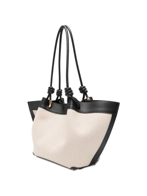 Borsa donna Coccinelle shopping canvas sabbia e nero COCCINELLE | E1U06110201846