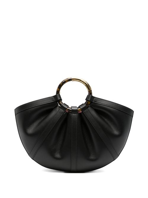 Borsa donna Coccinelle shopping nera con anello grande COCCINELLE | E1U5A180101001