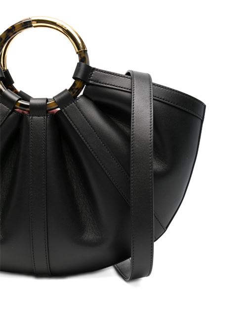 Borsa donna Coccinelle shopping nera con anello grande COCCINELLE | E1U5A180101001