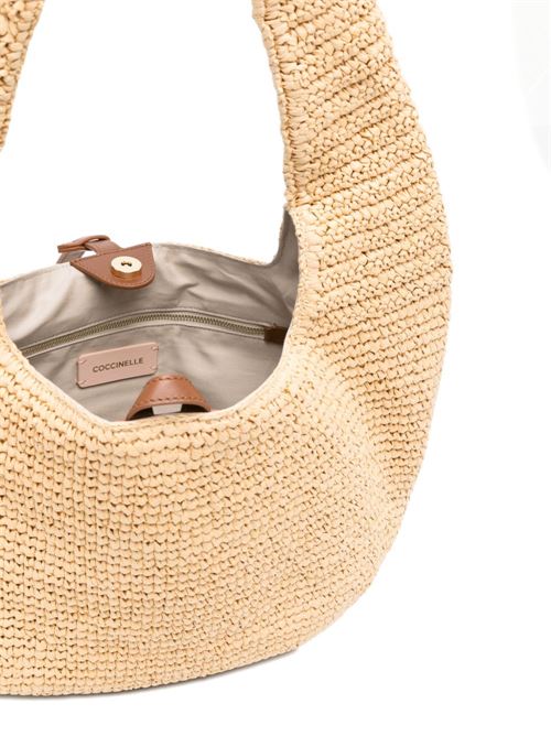 Borsa donna Coccinelle sacca grande in rafia sabbia COCCINELLE | E1UV1130101675