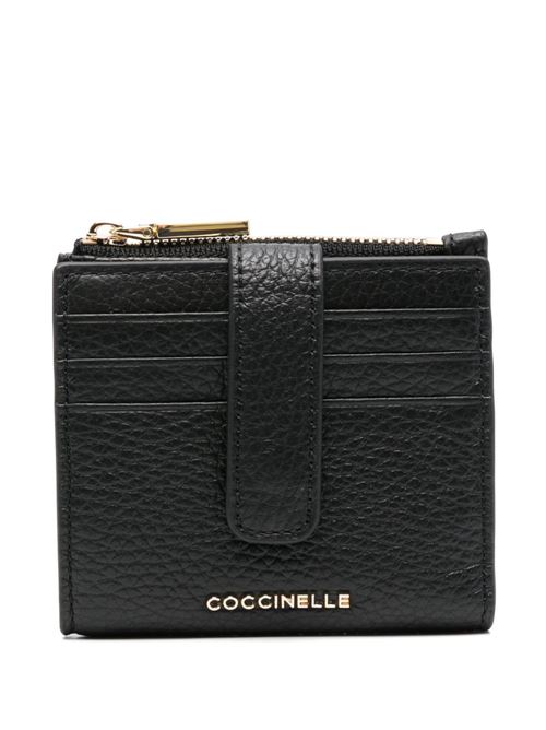 Portafoglio donna Coccinelle nero compatto porta monete COCCINELLE | E2MW511F701001