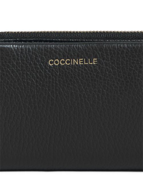 Portafoglio donna Coccinelle nero con zip COCCINELLE | E2TBM11E901001