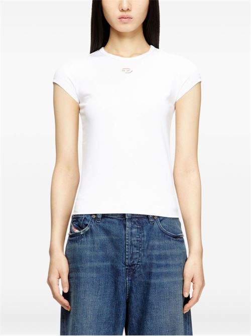 T-shirt donna T-Angie bianca con logo cut-out DIESEL | A199120AFAA100