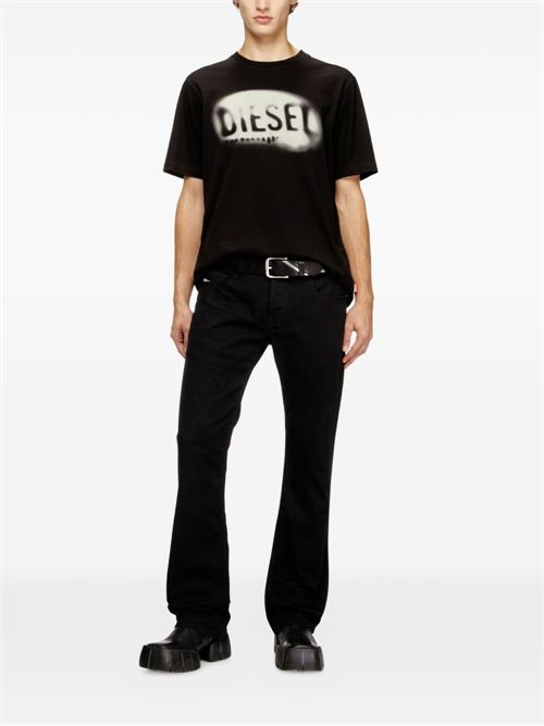 T-shirt uomo Diesel logo sfumato nero DIESEL | A199710QIAM9XX