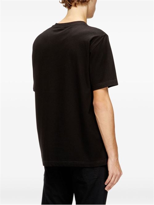 T-shirt uomo Diesel logo sfumato nero DIESEL | A199710QIAM9XX