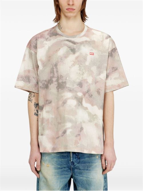 T-shirt uomo Diesel camu sabbia DIESEL | A202130WFCV5DGA