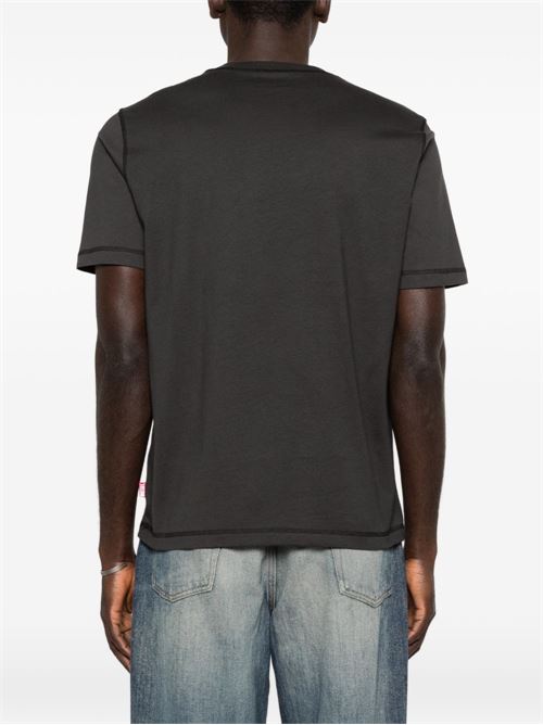 T-shirt uomo Diesel logo oval sfumato antracite DIESEL | A202840PLAT93R