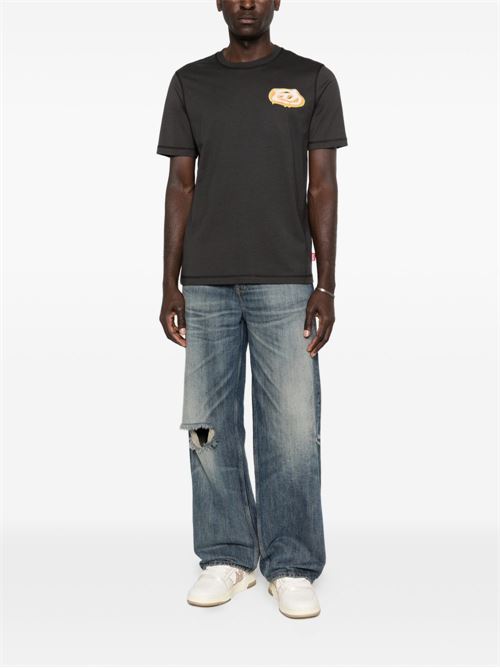 T-shirt uomo Diesel logo oval sfumato antracite DIESEL | A202840PLAT93R